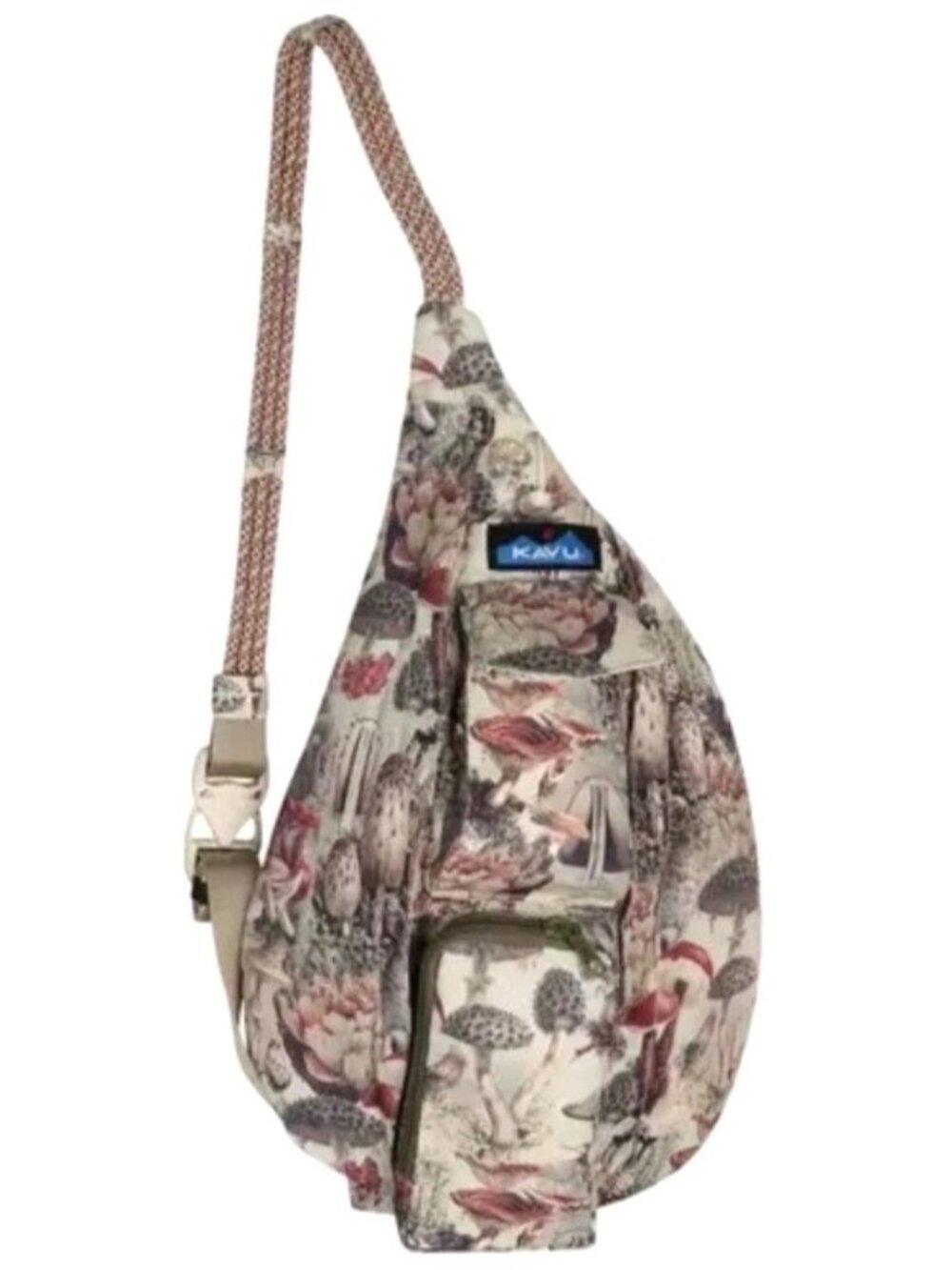 Kavu Succulents Bag Rope Sack Crossbody Sling Backpack Floral Adjustable Strap
